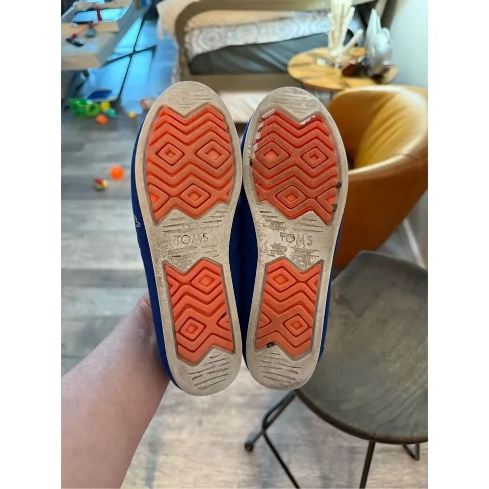 Toms 2020 Year of the Rat Blue Embroidered Shoes sz 8